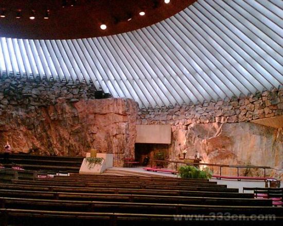 弥漫原始味道的芬兰岩石教堂(4)