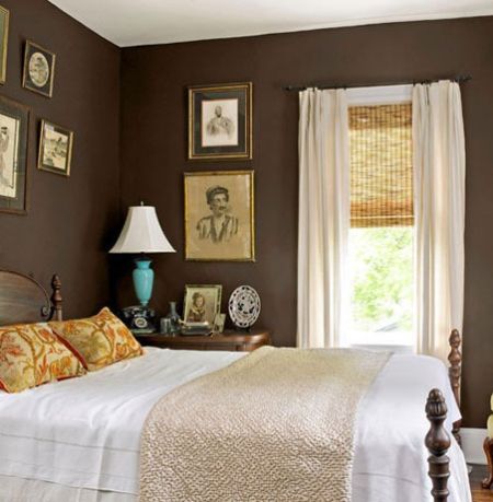 棕色卧室搭配效果图图片